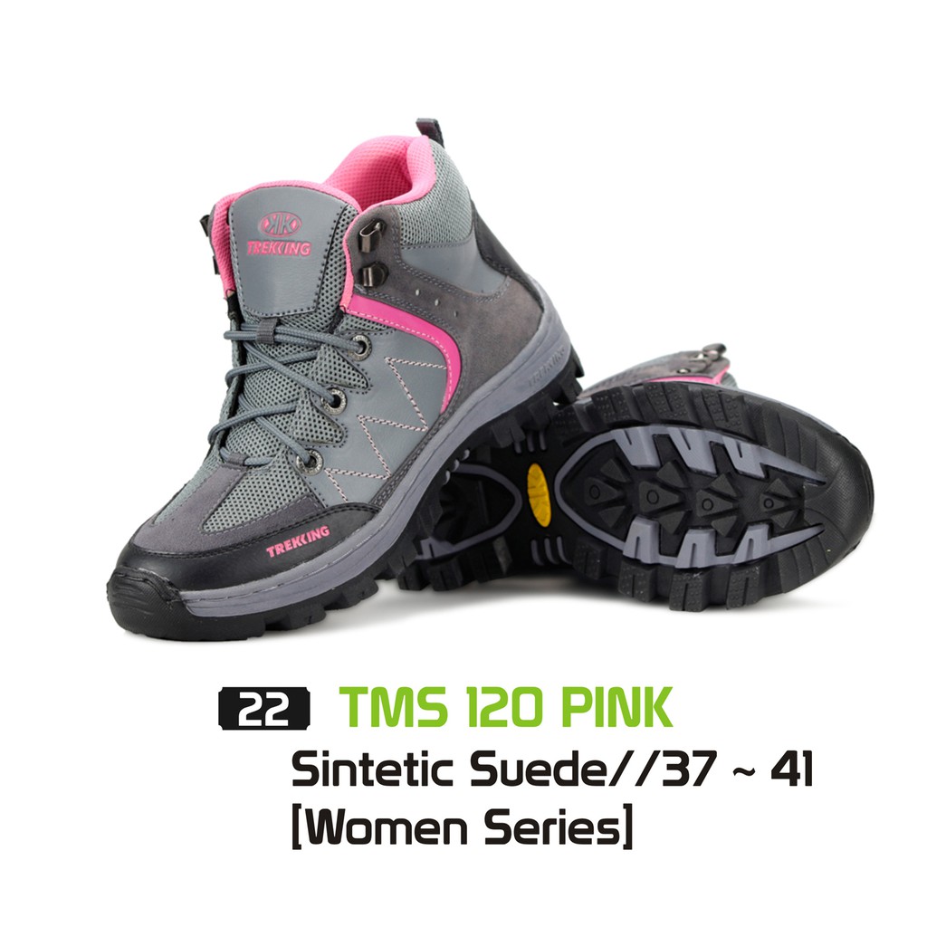sepatu gunung wanita / sepatu trekking tms 120 pink