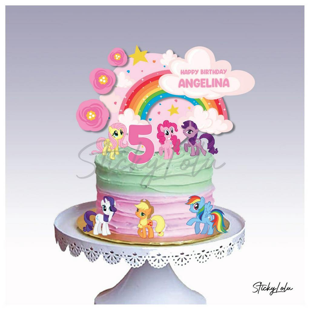 Custom Cake Topper Set Karakter (MY LITTLE PONY)
