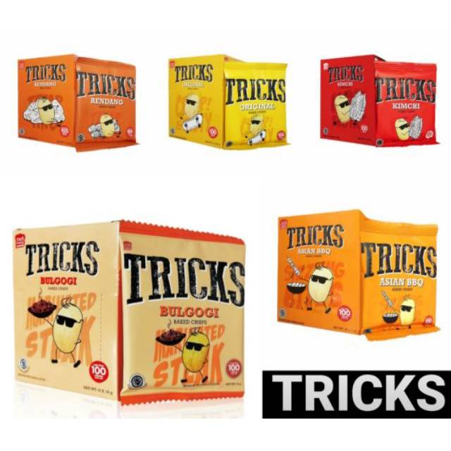 Tricks Tricks Snack Kentang 10 X 18 Gr Tricks Original Rendang Bbq