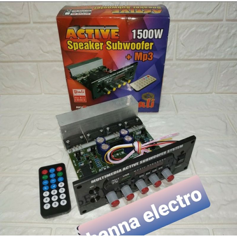 kit aktif speaker stereo + subwoofer player mp3 bl 1500 sanken