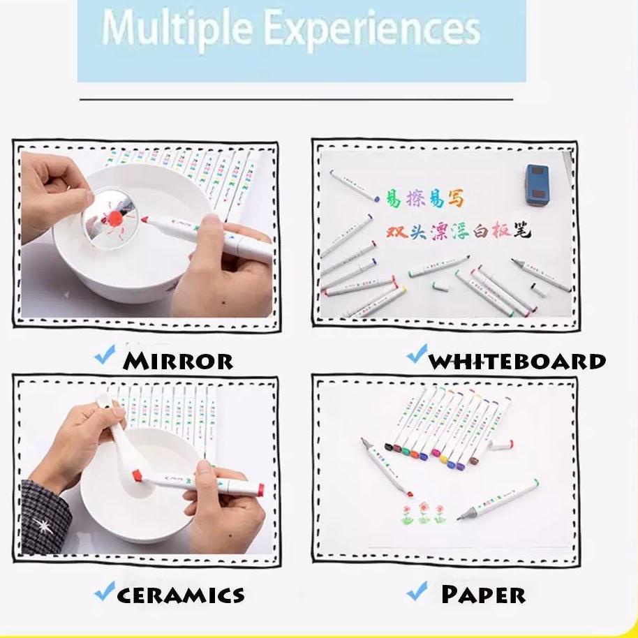 

Harga TERMURAAH.. (NC) Magic Marker / MAINAN SPIDOL + SENDOK AIR AJAIB MENGAPUNG / MARKER SPIDOL WHITE BOARD AIR