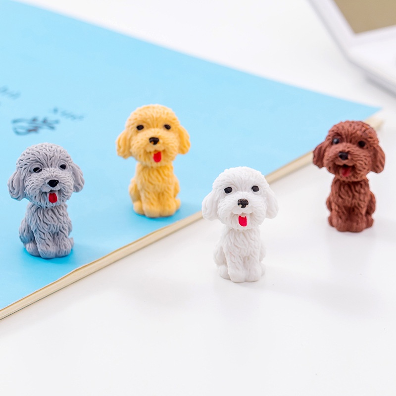Penghapus Pensil Mini Bentuk Kartun Anjing Bahan Karet Tpr Untuk Hadiah Anak