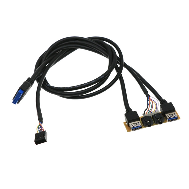Btsg Komputer USB3.0+USB2.0 Untuk Jack Port I/O Board HUB Kabel Internal Wi