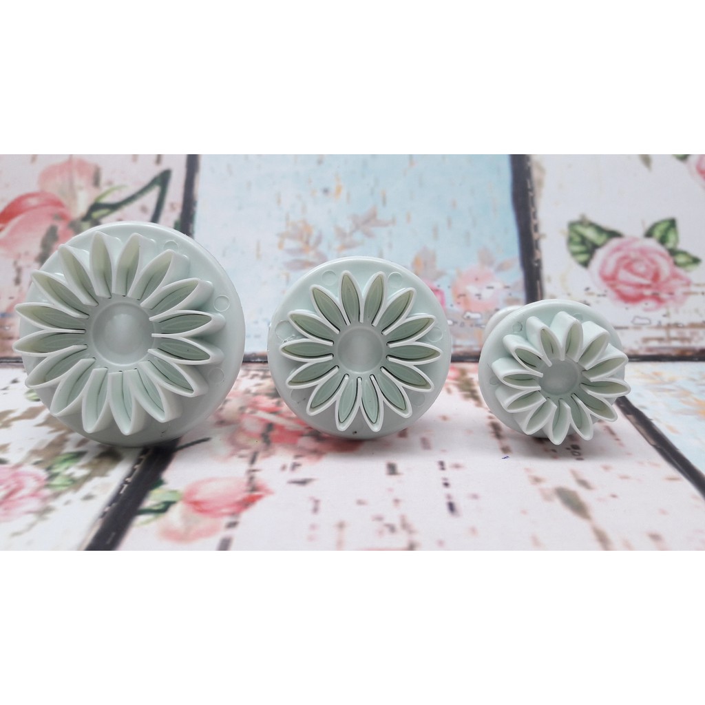CETAKAN 014 Cetakan Fondant Kue Kering Bunga Matahari Plunger Sunflower