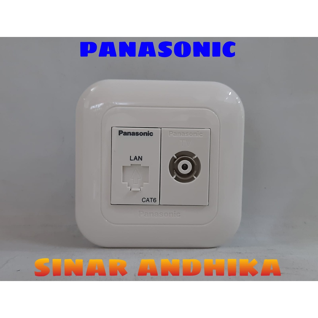 MODUL / JACK DATA CAT 6 + TV PUTIH PANASONIC WEJ 78029 8601