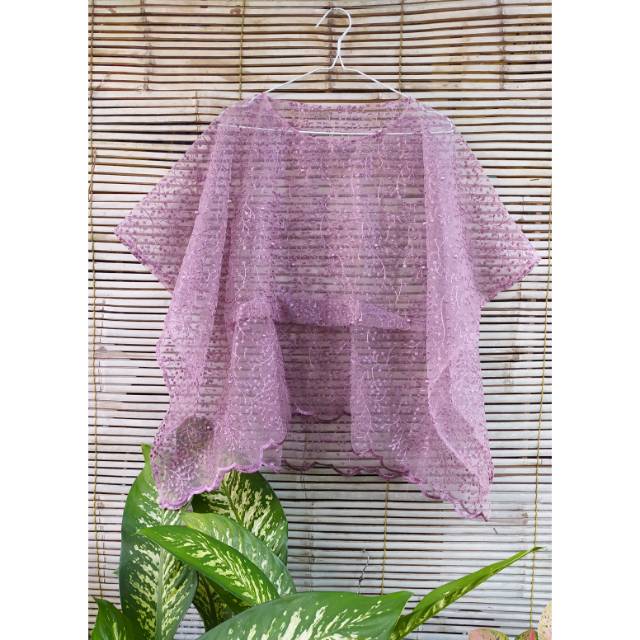 Cape tile brukat - Yoona cape blouse