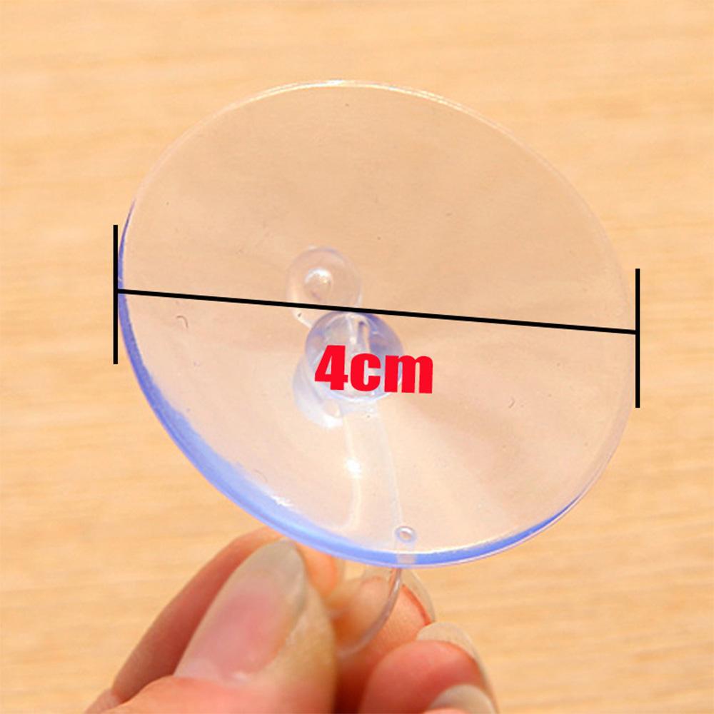 Suyo 10Pcs / Pak Kait Gantungan Dinding Bahan PVC Transparan Untuk Kamar Mandi / Dapur