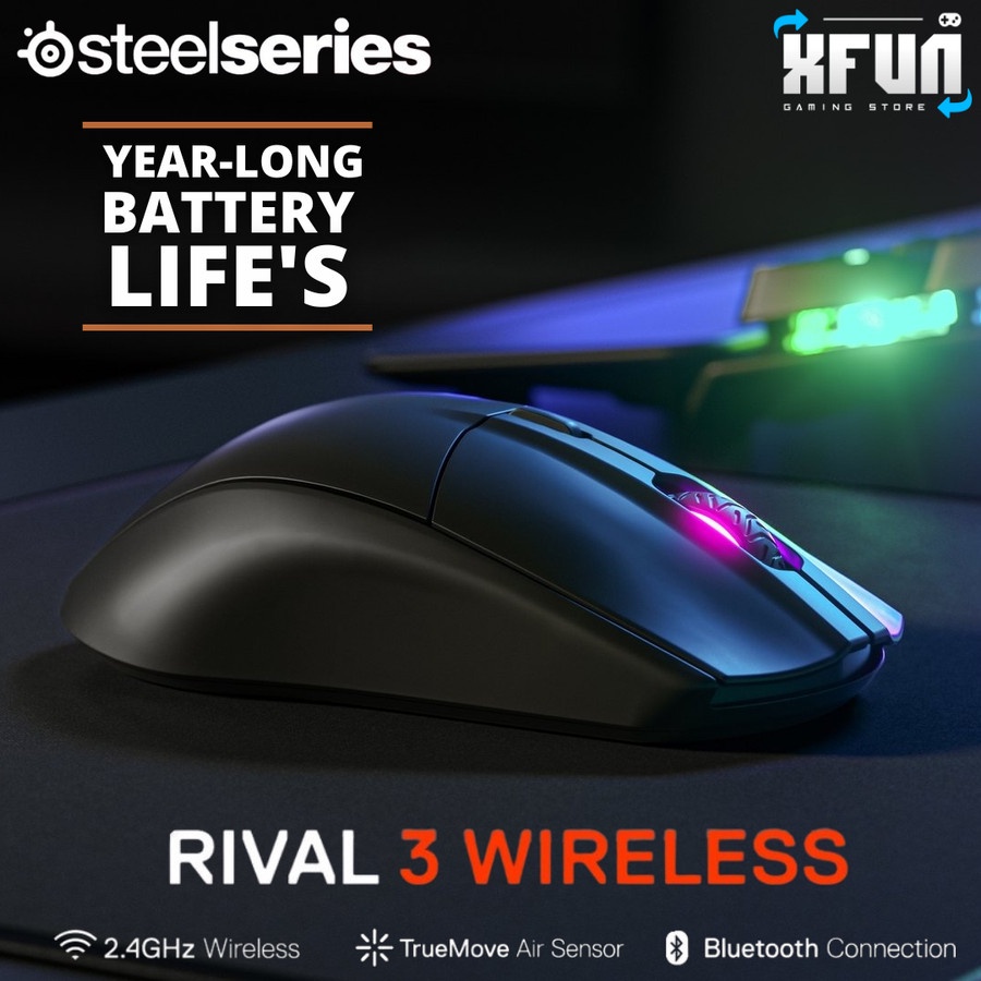 Jual Steelseries Rival 3 Wireless Gaming Mouse Shopee Indonesia