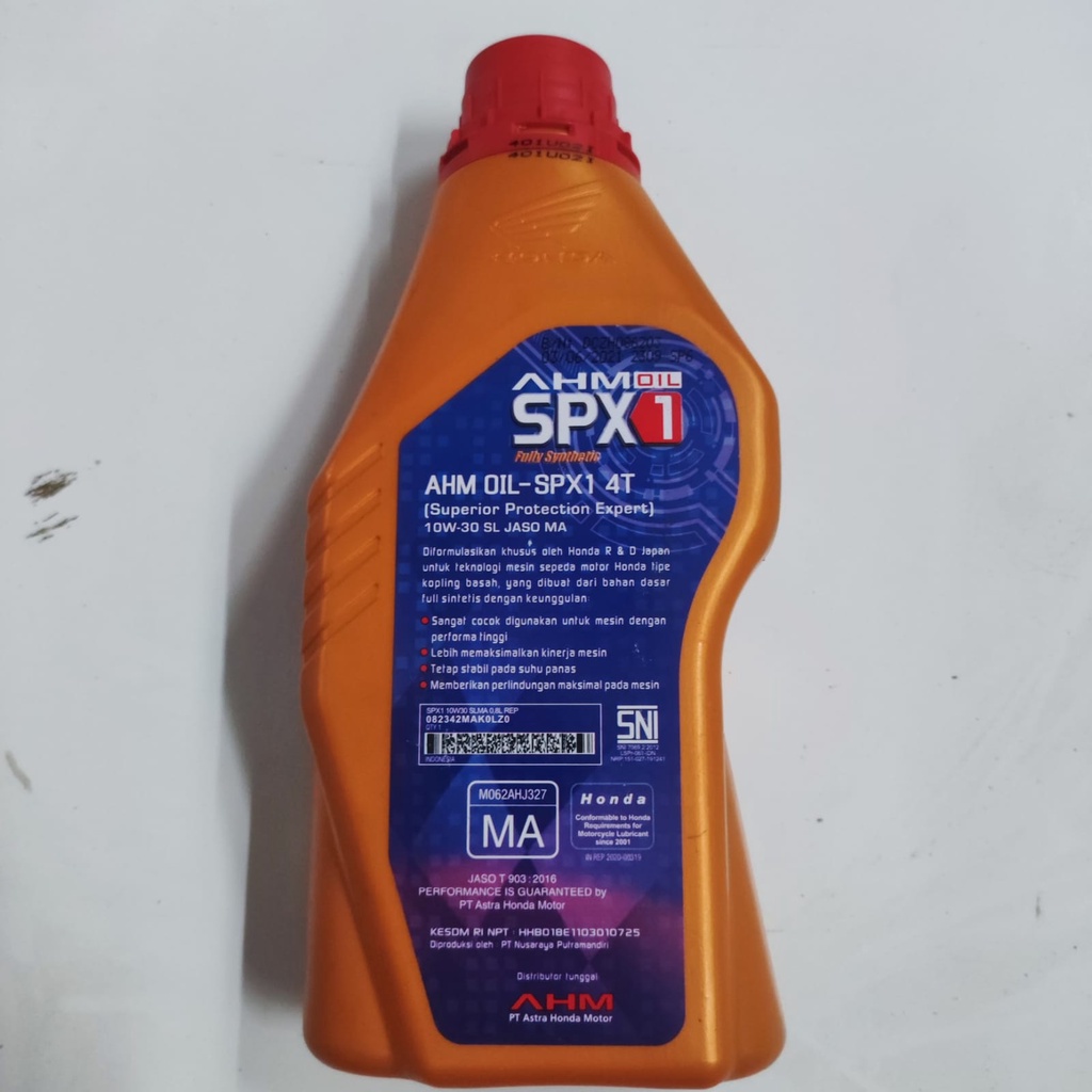 AHM Oil SPX1 800 ml 10W30 Oli motor HONDA SPX