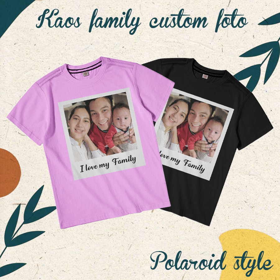 CUSTOM KAOS DESAIN FOTO, COUPLE KAOS PRIA DAN WANITA DESAIN FOTO SENDIRI COLORFULL