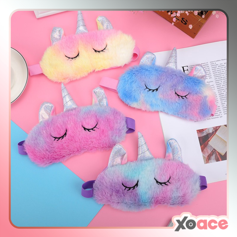 Masker Penutup Mata Tidur Bulu Unicorn MCBW2307