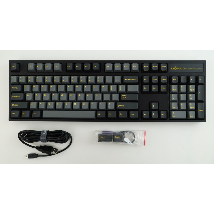 Leopold FC900R Ash Yellow PD Double Shot PBT Mechanical Keyboard