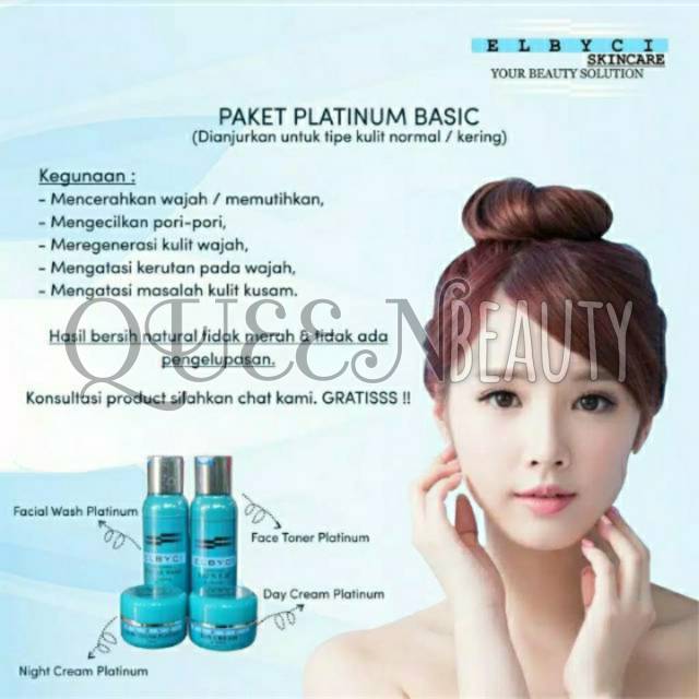 Cream Pemutih Wajah PAKET PLATINUM BASIC / Perawatan Wajah / SKINCARE ELBYCI