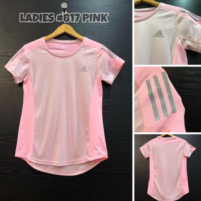Promo Kaos Dri-Fit Sport Wanita Adidas Pink/Merahmuda 817