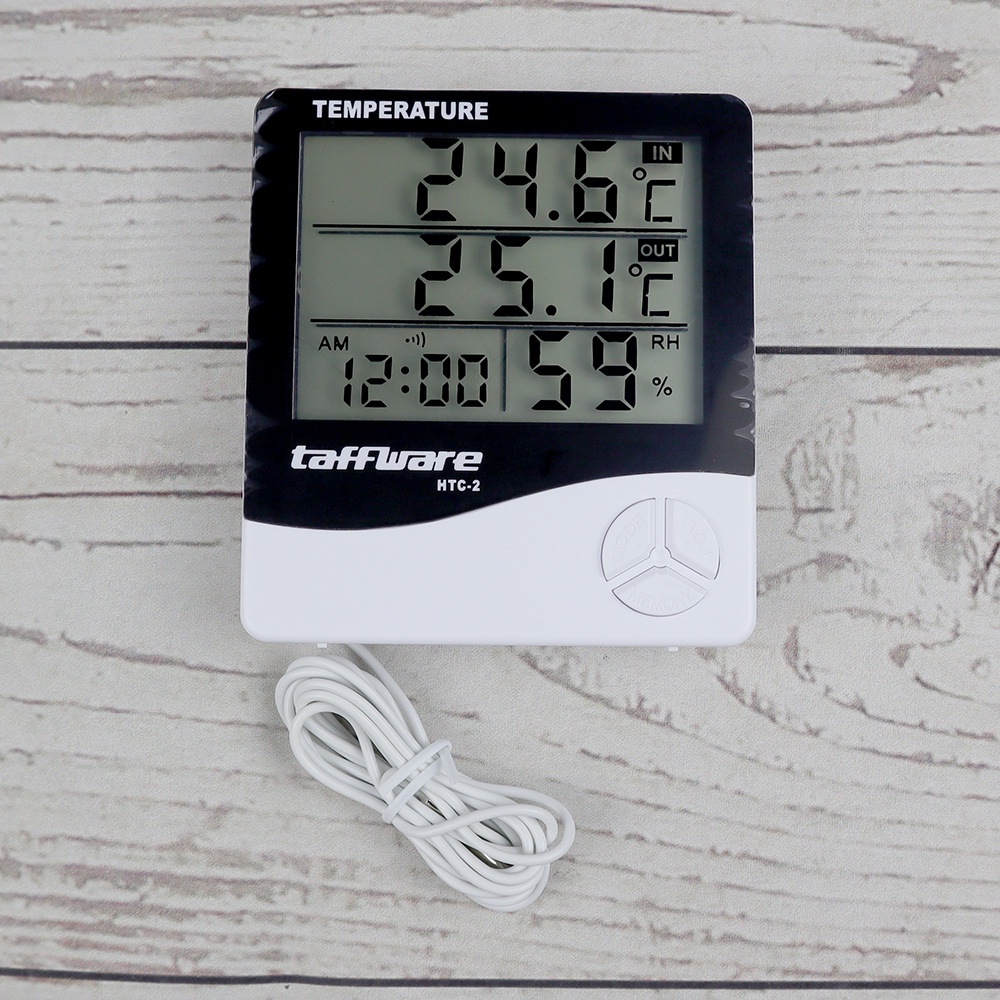 Taffware Digital Temperature Humidity Meter + Clock Alarm Calender