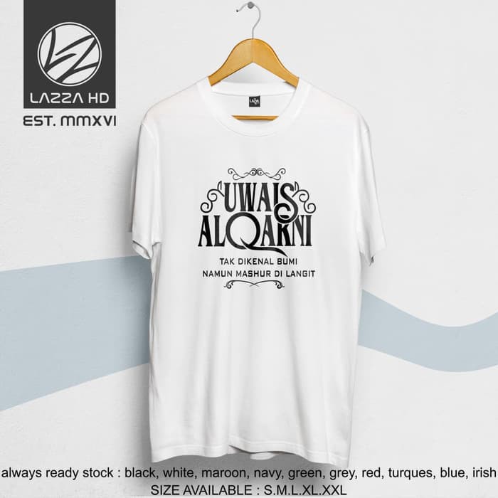 Kaos / Tshirt Distro Dakwah Islami Cotton Bamboo Uwais Al Qarni -Palace Store