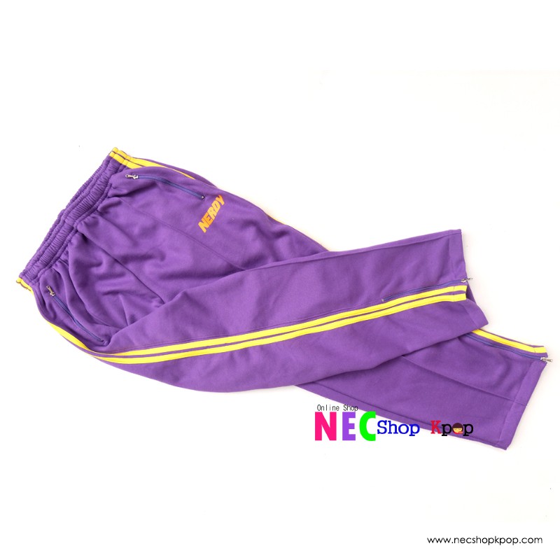 NERDY NY Track PANTS Purple -Yellow