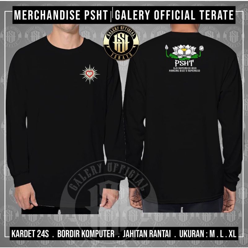 KAOS TERATE-KAOS SH TERATE-KAOS PSHT-KAOS BORDIR LENGAN PANJANG