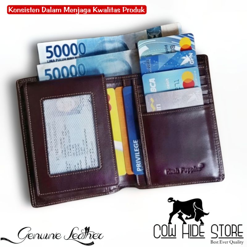 Dompet Pria Kulit Asli Bifold Up Emboss Hush Puppies - 15 Slot-3