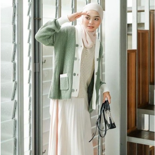 1 Set Bitna rok + cardigan | Cardigan Premium | Paket Hemat Murah | Outfit Rajut | Setelan Wanita