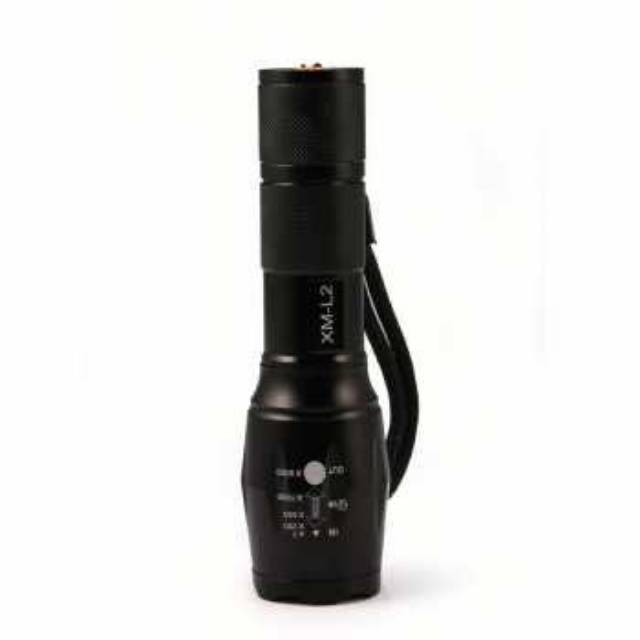 TaffLED Paket Flashlight Cree XM-L2 + Baterai 18650 + Charger - E17