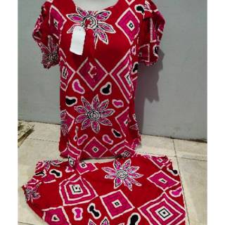 Baju tidur setelan batik celana pendek fashion wanita Baju tidur setelan batik celana pendek fashion wanita
