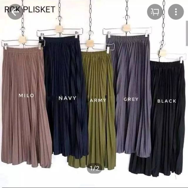 ROK PLISKET PREMIUM | ROK TERBARU ROK PLISKET PANJANG ROK TERMURAH ROK WANITA