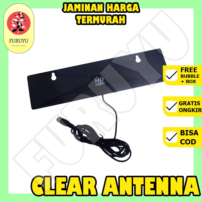 Antena TV Digital Indoor HD Clear Vision Sinyal Dalam Siaran Kabel Televisi Slim Tempel Super Jernih