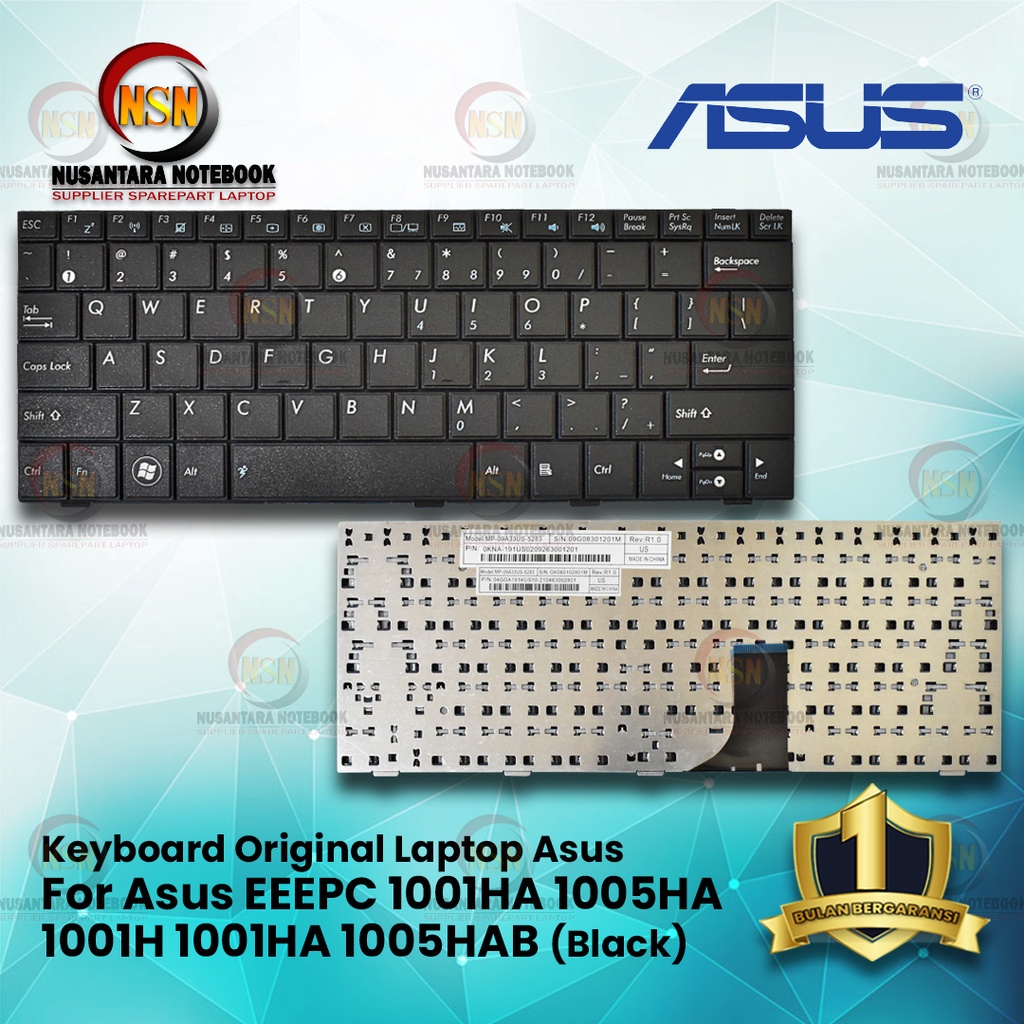 Keyboard Laptop Asus EEEPC 1001HA 1005HA 1001H 1001HA 1005HAB 10 Black