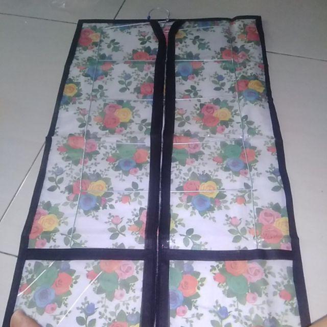 [bisa Cod] Promo Murah Meriah !!!! Paket 3in1 Rak Gantung Motif Bunga Non Resteling Kualitas Terbaik