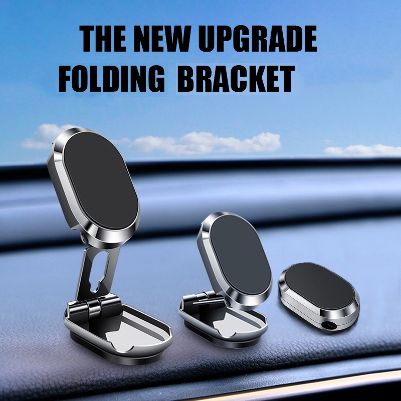 Bracket Stand Holder Handphone / GPS Mini Lipat Rotasi 360 Derajat Bahan Alloy Untuk Mobil