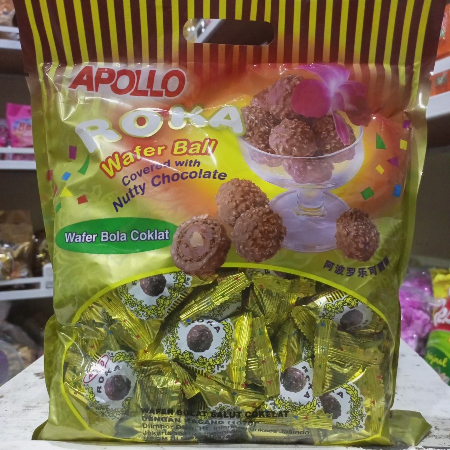 

Rokari wafer bola coklat isi 50 pcs