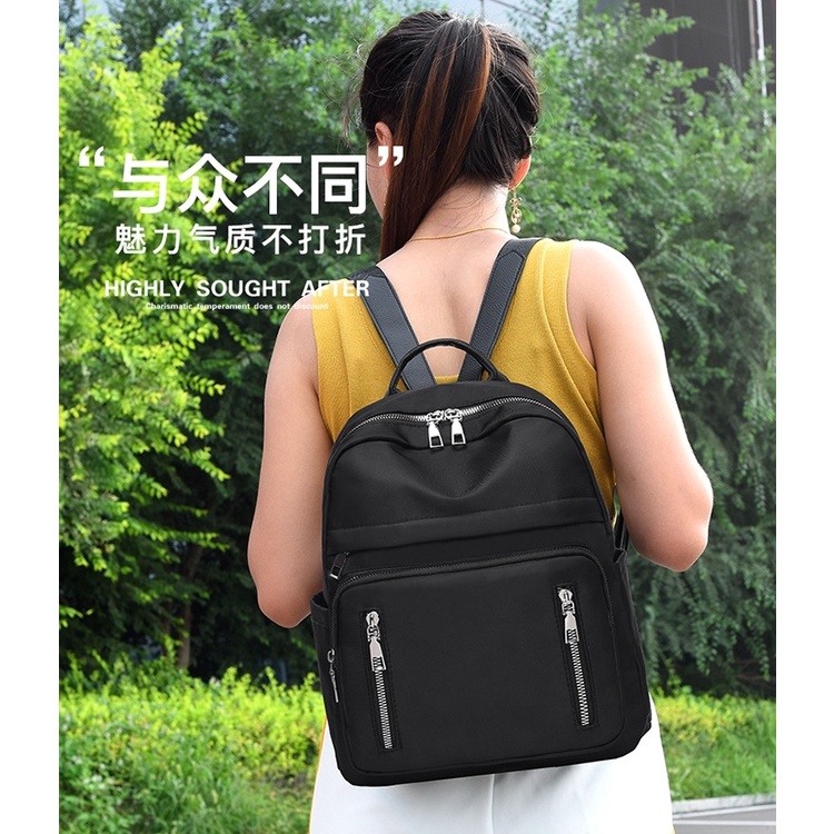 TAS RANSEL WANITA IMPORT BACKPACK SEKOLAH KOREA ANTI AIR HITAM PINAPA TA438B5 PREMIUM CEWEK GENDONG MURAH PUNGGUNG KERJA KULIAH BATAM KEKINIAN