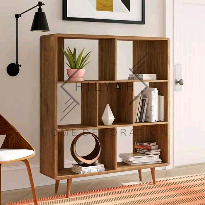 rak buku kayu jati belanda