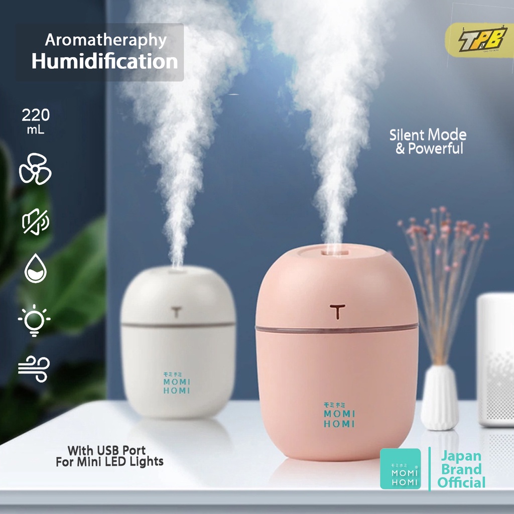 MOMI HOMI Humidifier LED lampu AromaTerapi Diffuser oils oil pelembab pengharum ruangan anti virus 13 Peneyebar Minyak Esensial