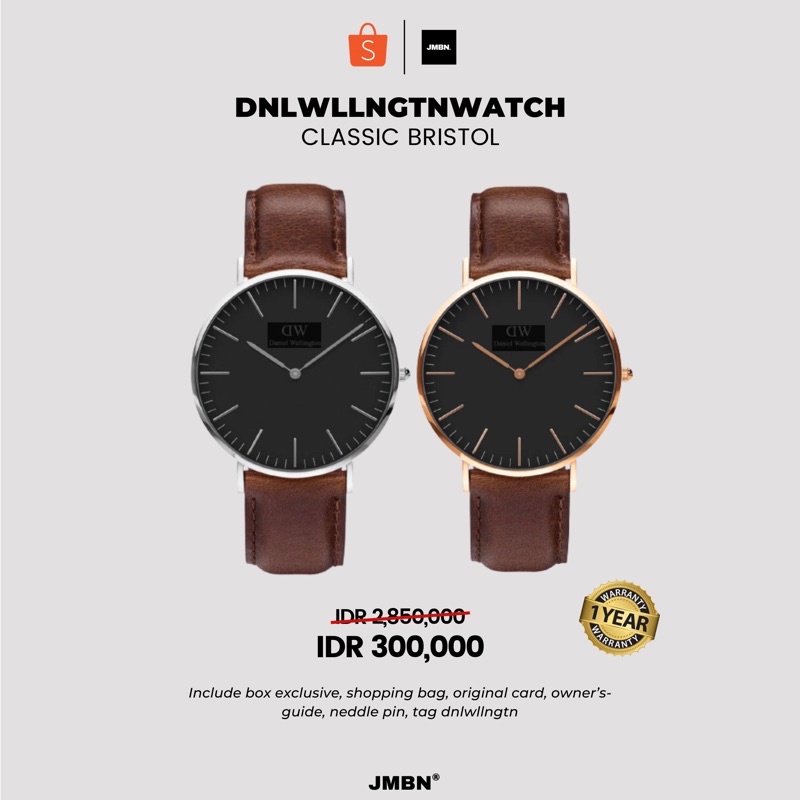 [TERLARIS - COD] JAM TANGAN PRIA WANITA DW CLASSIC BRISTOL BLACK