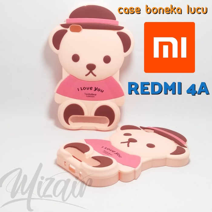 Case 4D Teddy Bear Xiaomi Redmi 4A /Karakter/Silikon/3D/Soft/Cute