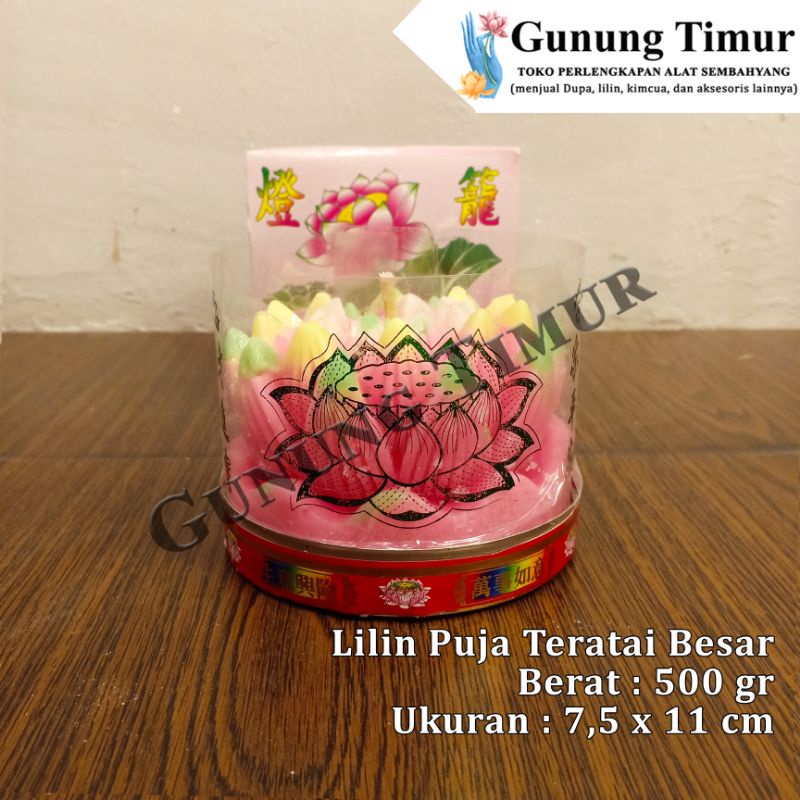 Lilin Puja Teratai Besar / Lilin Puja / Lilin Teratai Kualitas bagus