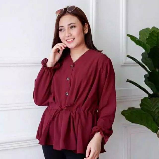 KIARA BLOUSE//MOSCREPE//MURAH//