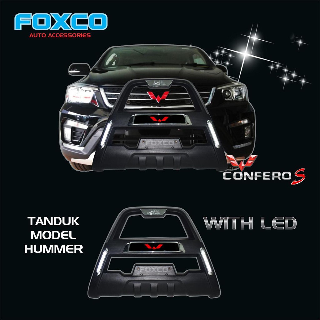 Tanduk Depan Bumper Depan Wuling Confero S Model Hummer With Led