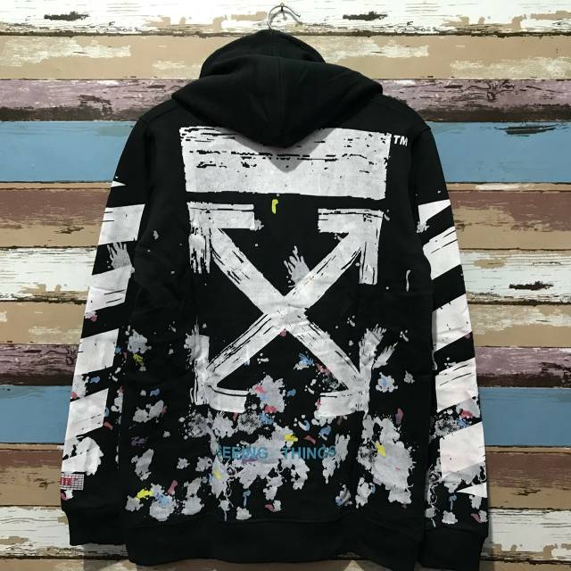 jaket hoodie off white