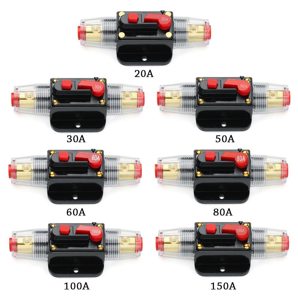 Top Car Circuit Breaker 20-150AMP Audio Energi Solar 12V-24V Reset Sekring