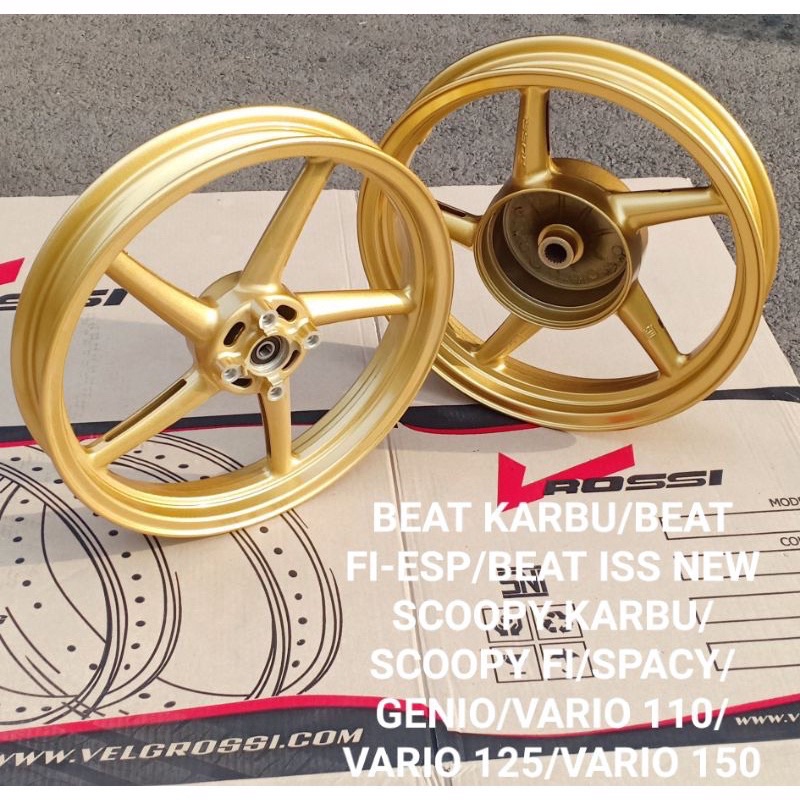 Velg Pelek Racing VRossi Sanca Model RCB Palang 5 Beat Vario 110 Karbu / Techno 110 Scoopy Spacy Gen