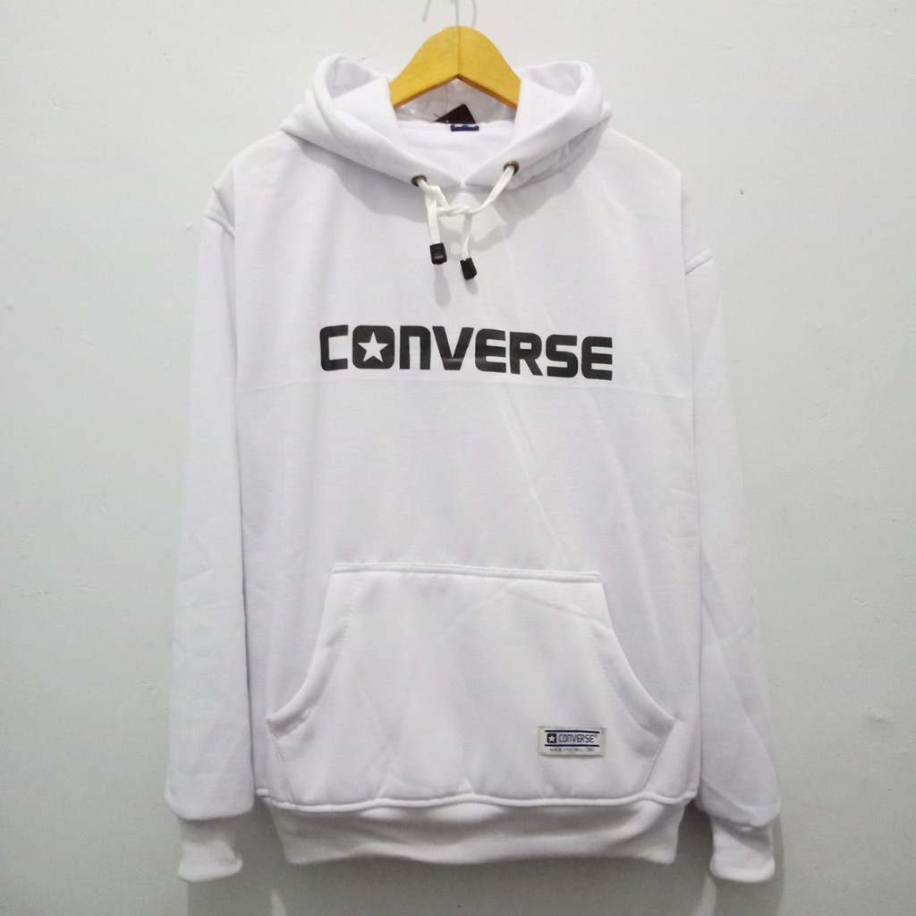 converse hoodie white