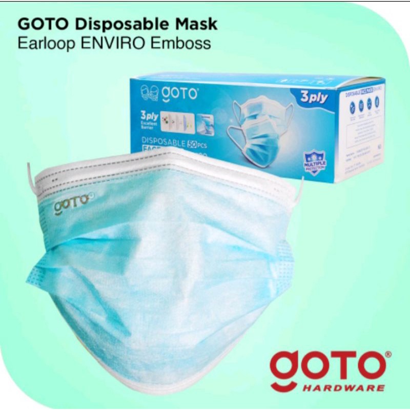 Masker Goto biru isi 50 pcs