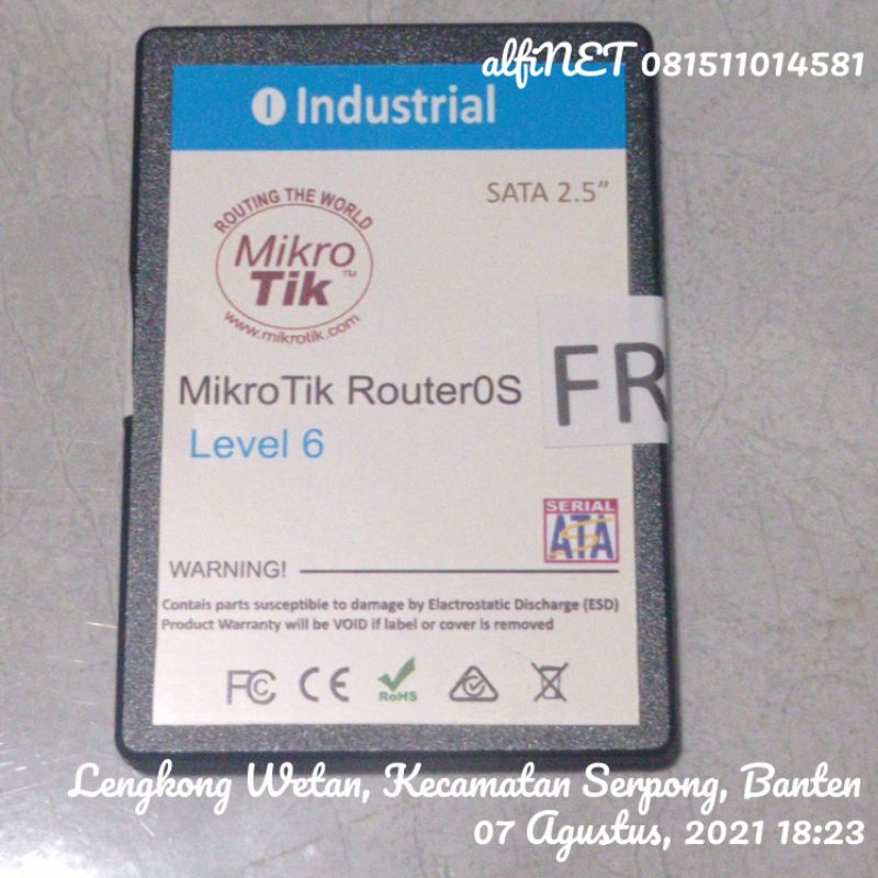 SSD Mikrotik lisensi level 6 bisa Upgrade