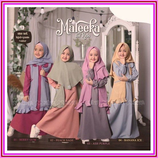 Gamis Anak 8-10 Tahun Nadia Polka Gamis Plus Kerudung Gamis Mamanda Saleha Series Gamis Anak Sd Male