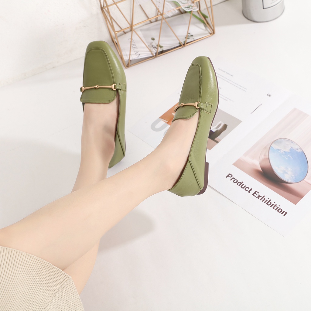 JISO RYONA Daniella-22 Sepatu Flat shoes Wanita Loafer Import