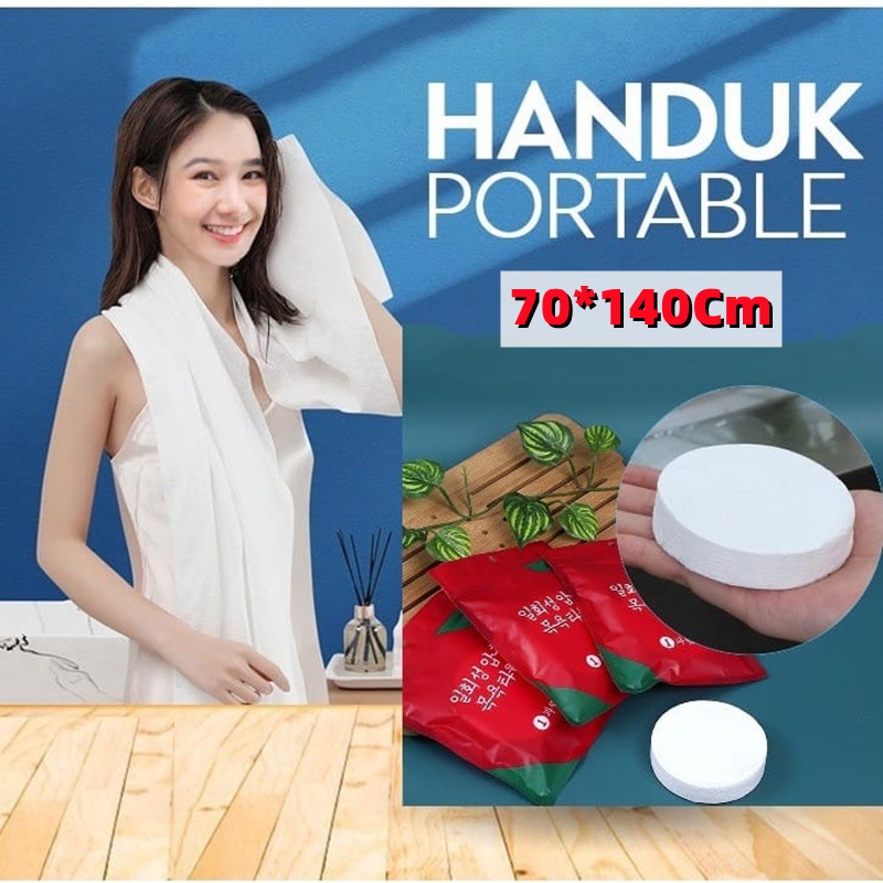 【 COD 】70*140CM NEW HANDUK MANDI - HANDUK TRAVELING PROTABLE UNIK Compressed Micro Fiber Towel