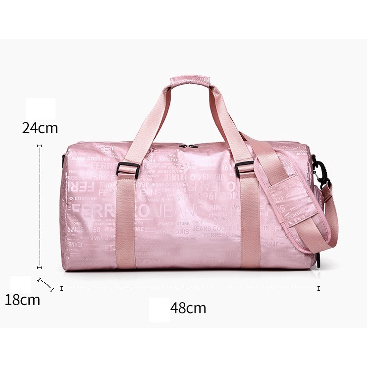 Tas Travel Gym Duffel Bag Olahraga Pria Wanita Anti Air Tempat Sepatu Shoulder Bag